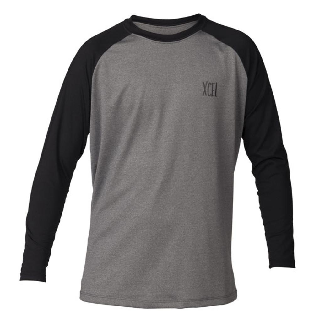 Youth Ventx Tyler Long Sleeve UV Surf Tee | Grey / Black | Groms | Kids