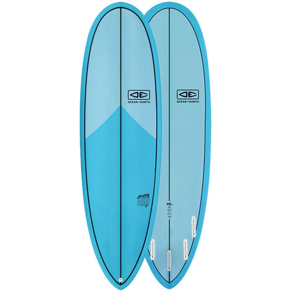 Happy Hour Surfboard | Ocean and Earth | Epoxy | Mid-Length | Full Nose and Pulled in Pin - Supreme Funboard