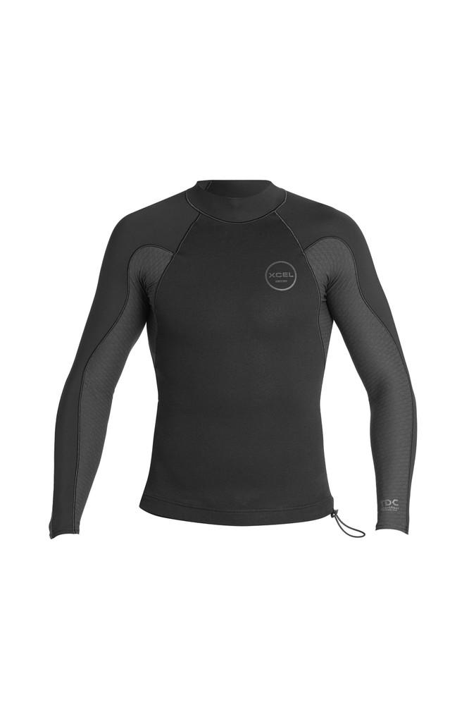 Xcel Comp-X Neostretch 1:0.5mm Long Sleeve Wetsuit Top | Black | Surf Vest | Surfing Jacket | New Season