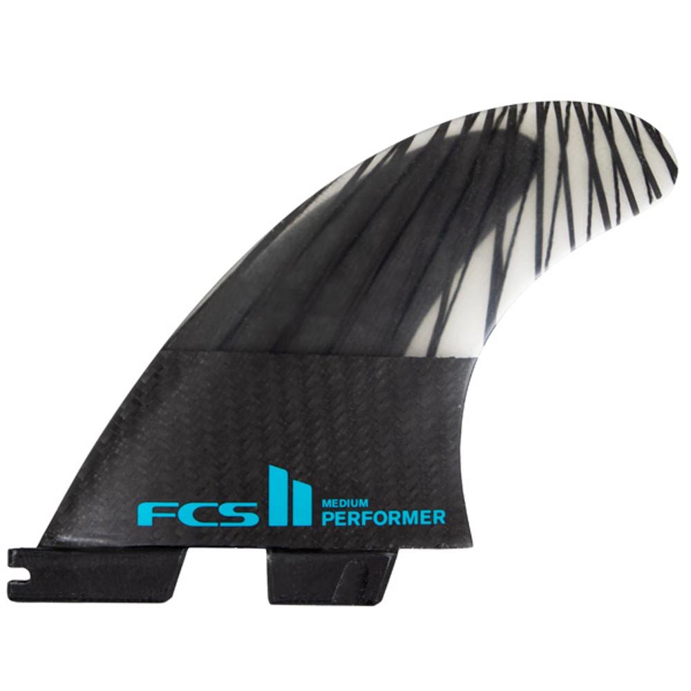 FCSII Performer | Thruster 3 Fin Set | Black Edition | Performance Core Carbon | FCS2 | Best All Round Template | Surfboard Fins