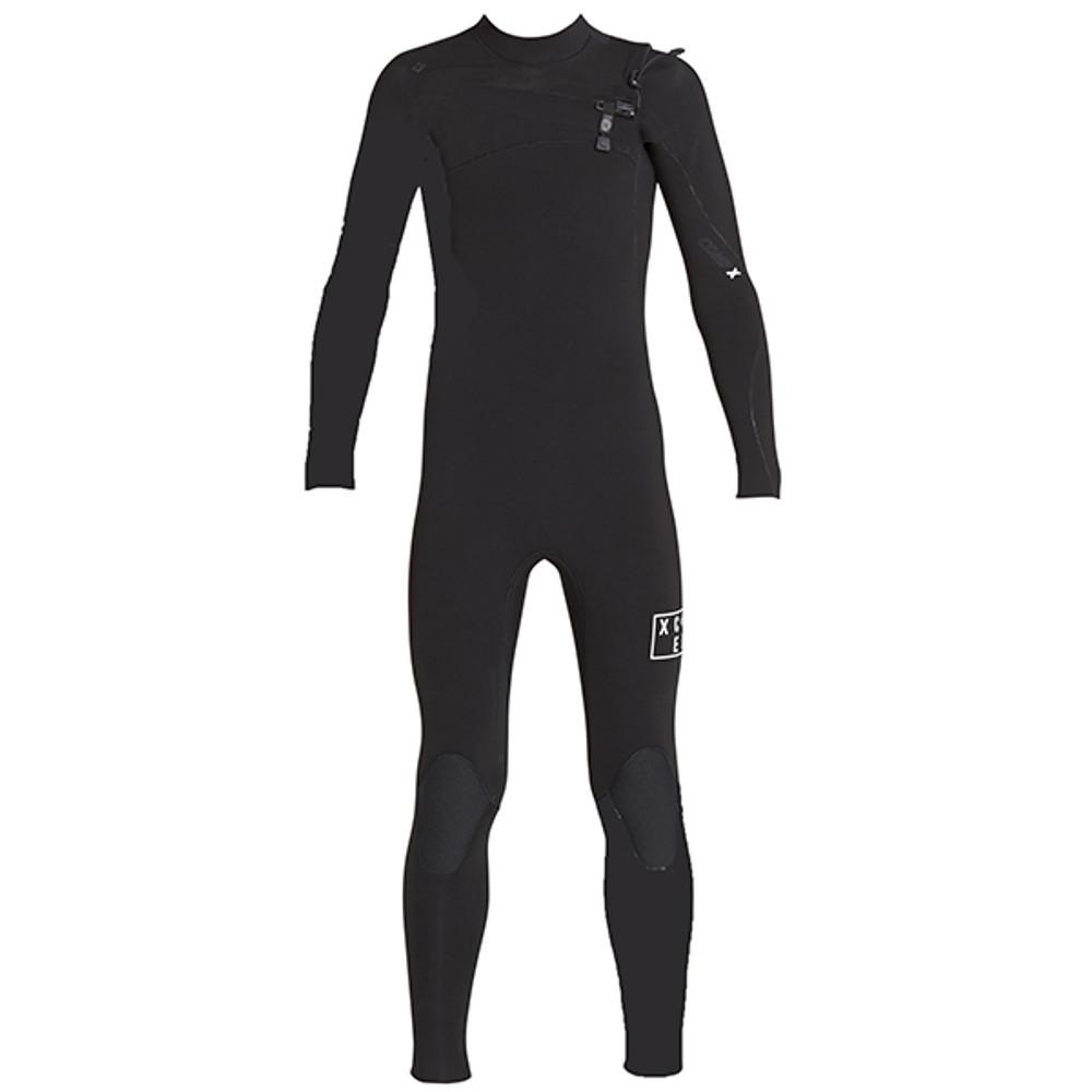 Youth Infiniti Comp X Steamer 4:3mm | Chest Zip | XCEL | Black | Kids | Groms | Junior | Surfing Wetsuit