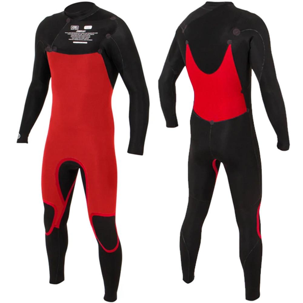 Free-Flex Wetsuit Steamer 4:3mm | Chest Zip | Full Surfing Wetsuit | Ocean and Earth | Mens