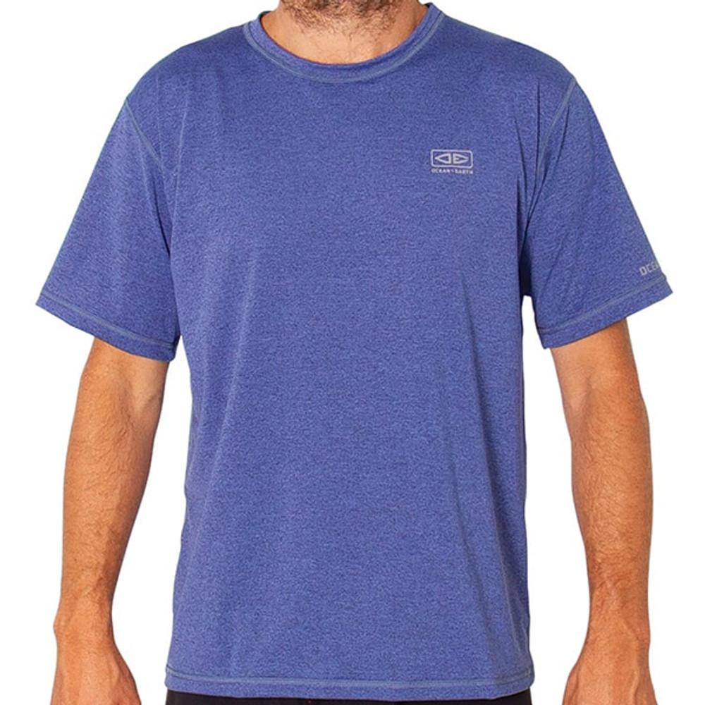 Ocean and Earth | Surf Shirt | Navy Marle | Short Sleeve | Rash Vest | Loose Fit | Beach and Water Activities