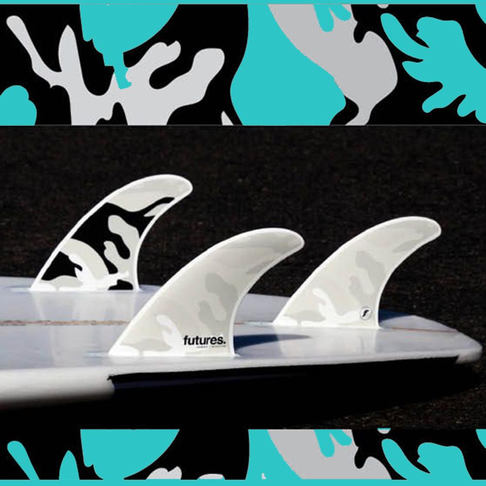 Jordy Smith Medium Thruster 3 Fin Set | Honeycomb | Futures Fins | Surfer Weight 65kg-88kg | Smooth Lines & Smaller Centre Fin