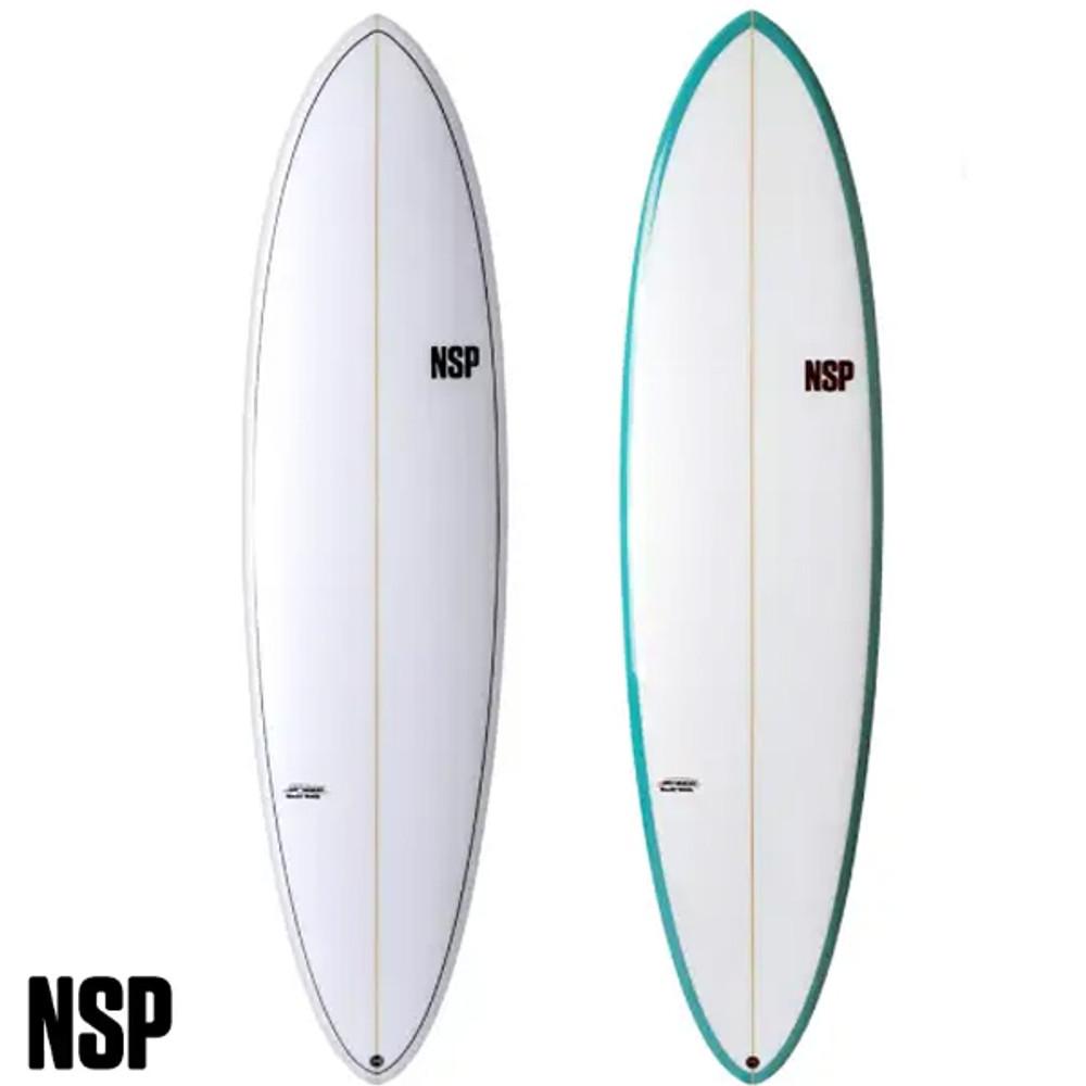 NSP Speed Line Surfboard | Mid Length in Traditional Fibreglass | 4 + 1 Versatile Fin Setup