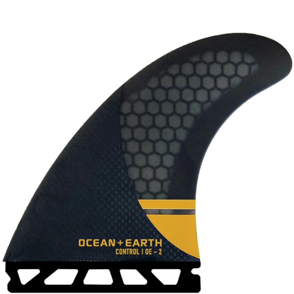 Ocean and Earth | Control Surfboard Fins | Single Tab | Thruster 3 Fin Set |  | All Rounder Template